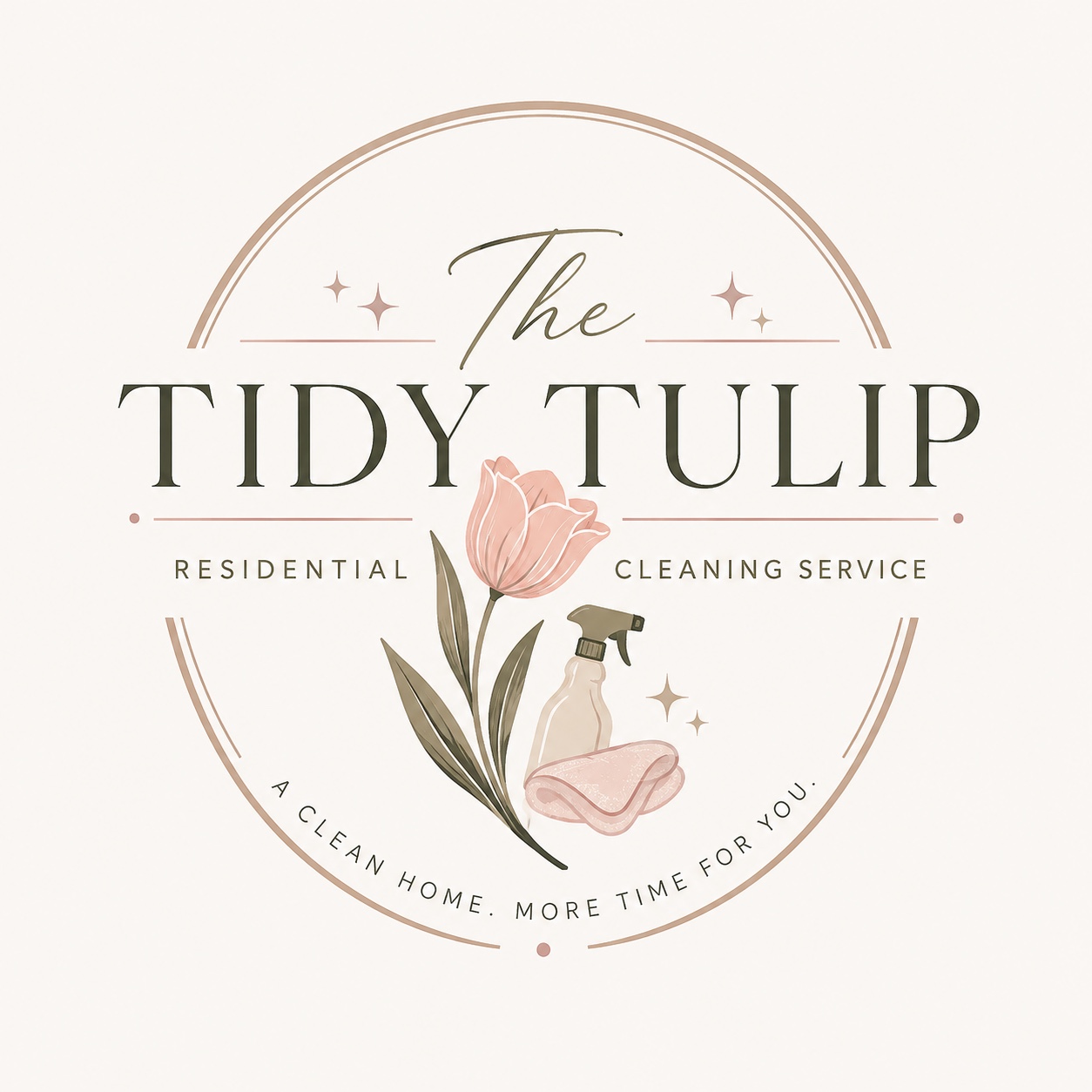 The Tidy Tulip Residential Cleaning Service logo